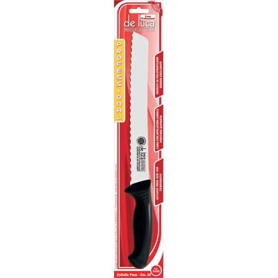 COLTELLO PANE PROFESSIONAL DE LUCA - MANICO PLT/INOX CM 24- 2 pezzi
