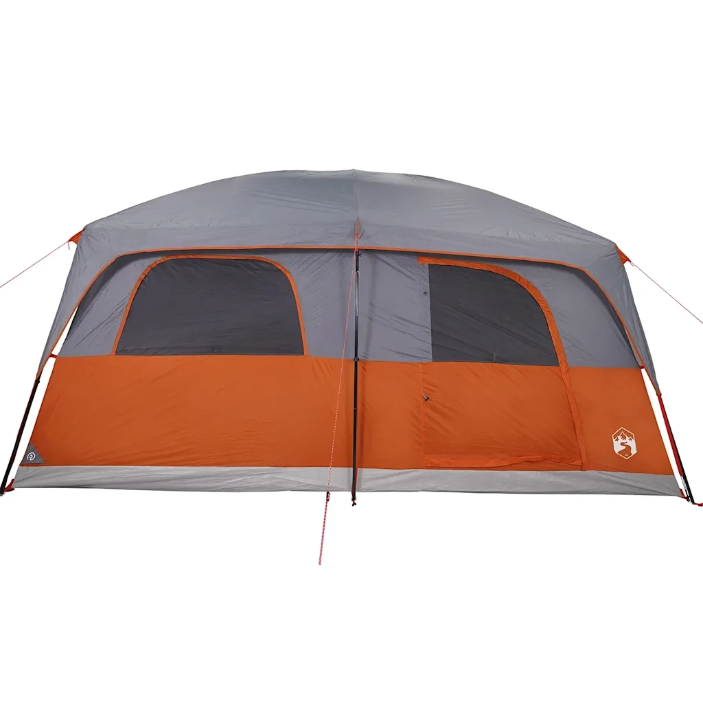 Tenda Familiare Cabina 8 Persone Grigia Arancione Impermeabile 94535