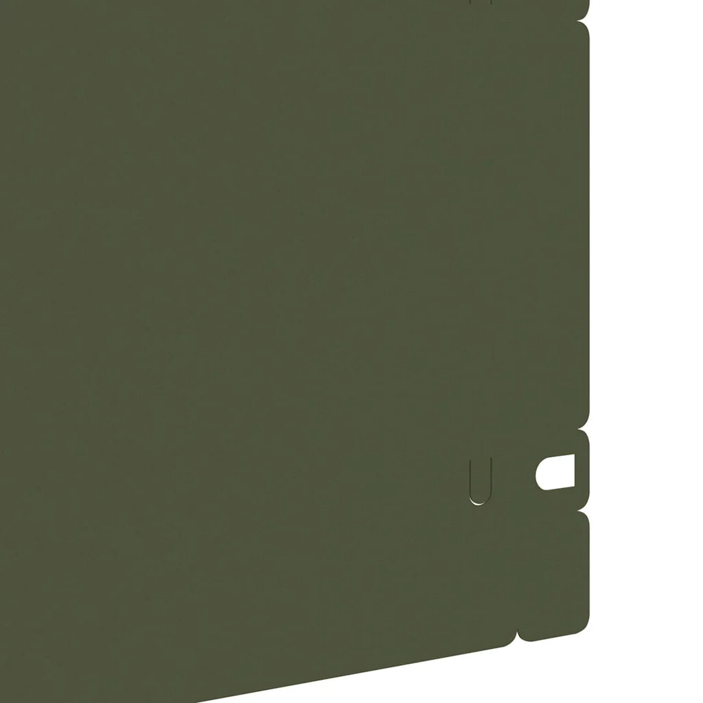 Bordure per prato 20 pz Verde oliva 103 x 0,05 x 22 cm Acciaio CFW8889909