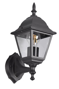 Applique da Esterno Attacco E27 in Alluminio Nero Opaco