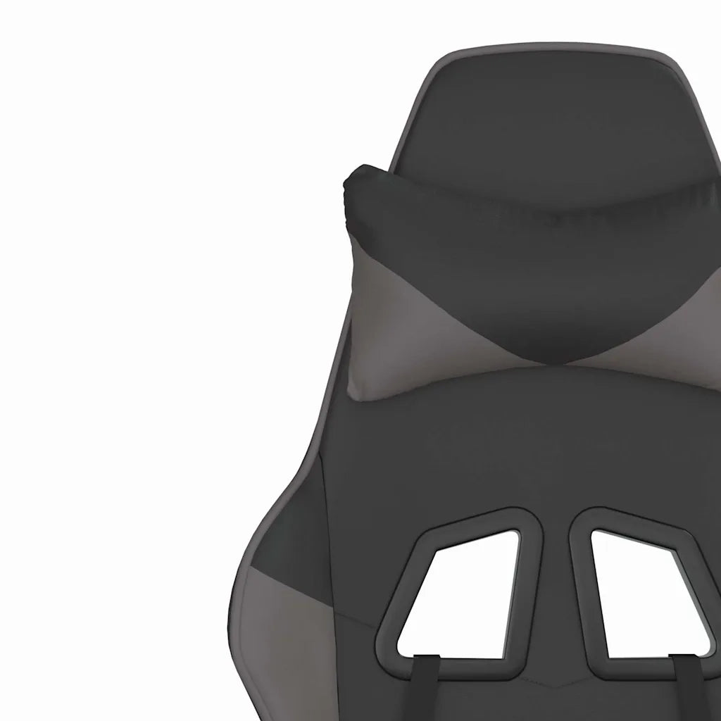 Sedia da Gaming Massaggiante Nero e Grigio in Similpelle 345403