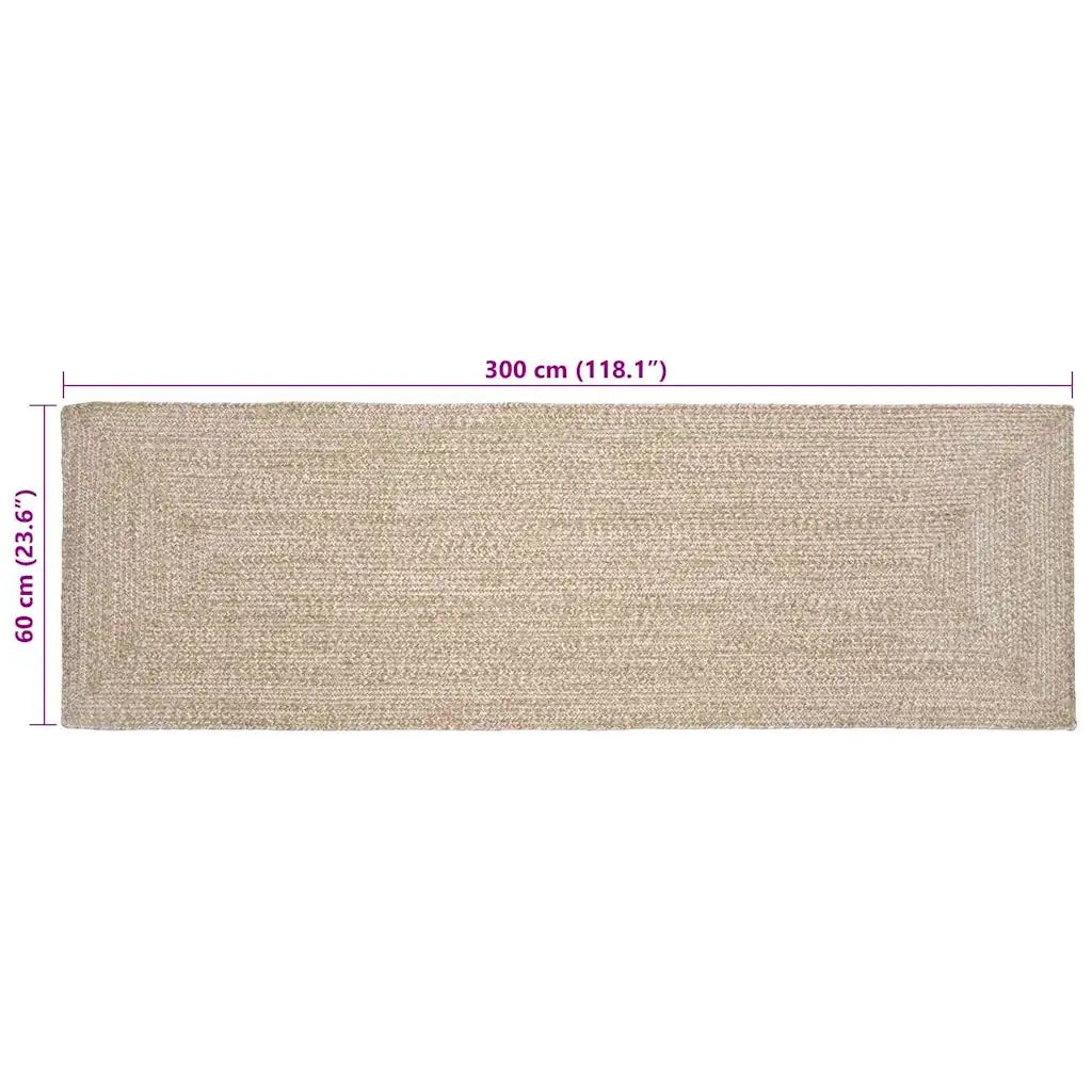 Tappeti per area Naturale e Bianco 60 x 300 cm Juta 42010469