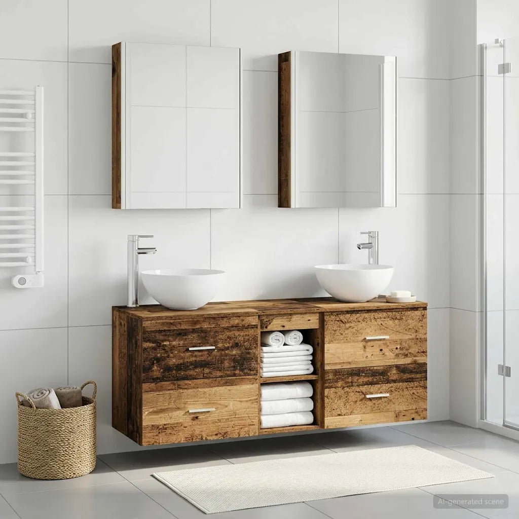 Set di mobili per il bagno 5 pcs Legno antico 3406733
