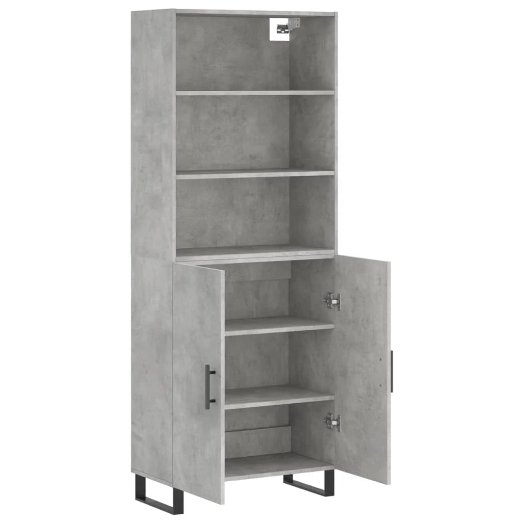 Buffet credenza cassettiera armadio mobile contenitore organizer cucina soggiorno salotto alto 69,5 x 34 x 180 cm legno ingegnerizzato grigio 02_0034661