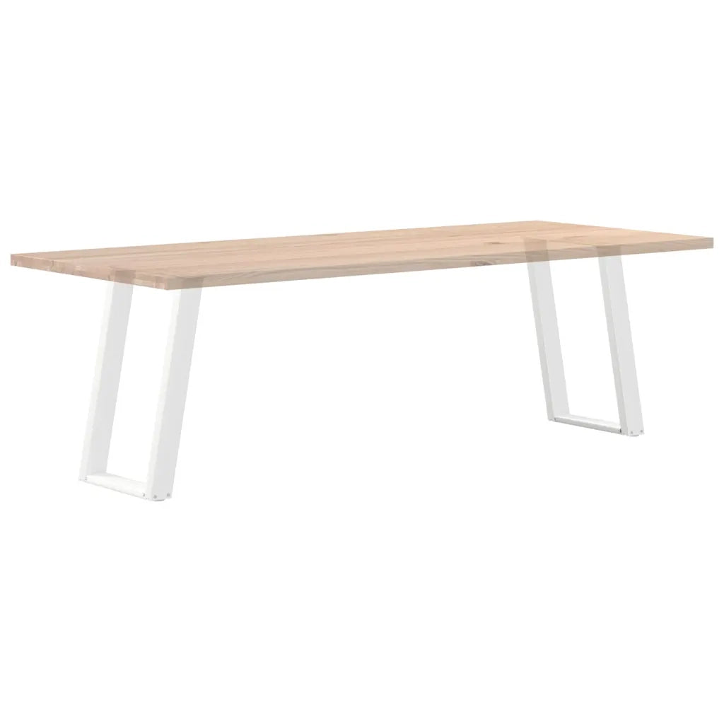 Gambe per tavolo da pranzo a forma di U 2 pz bianche 50x(72-73) cm in acciaio