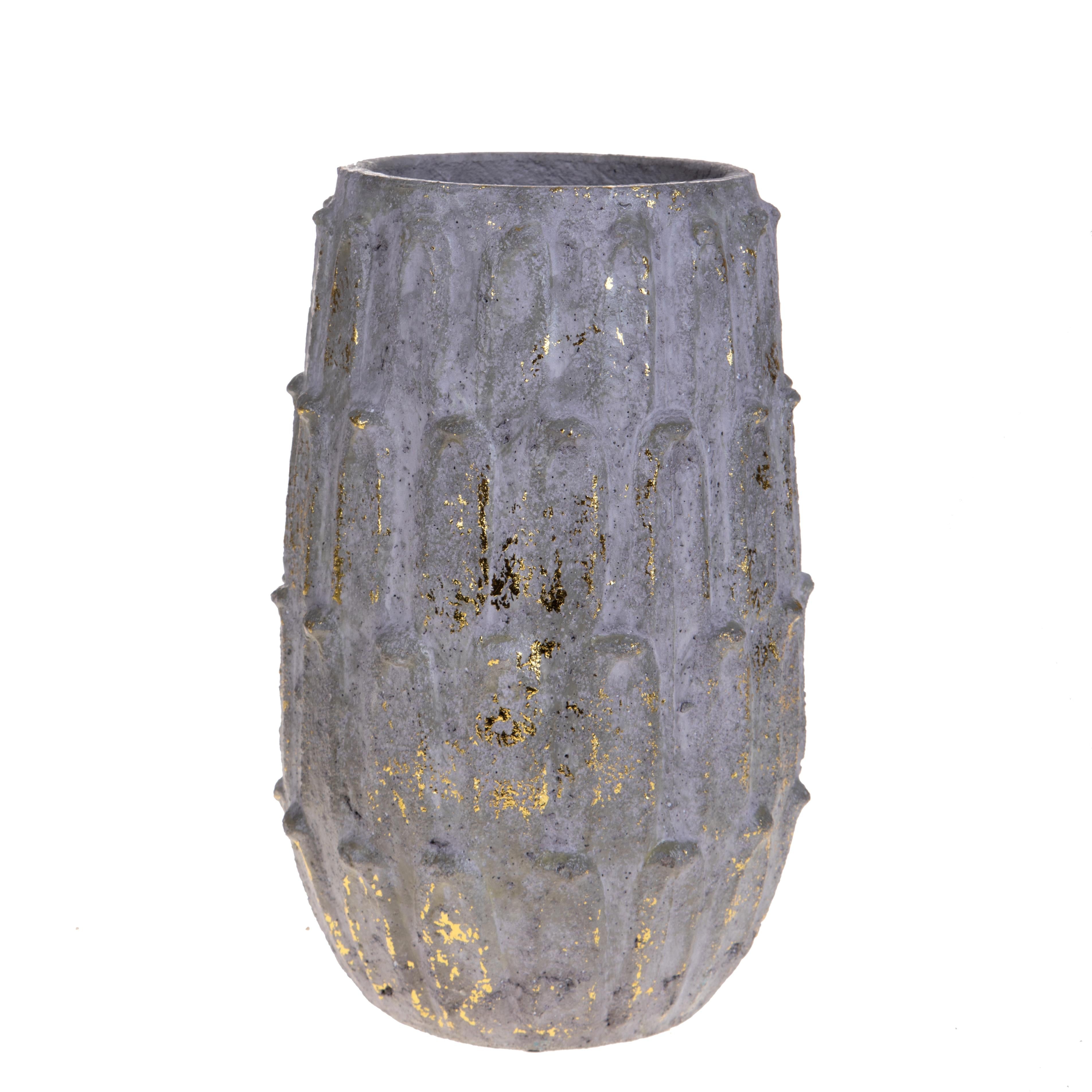 Vaso Stone in Ceramica Decorato H 34,5 cm