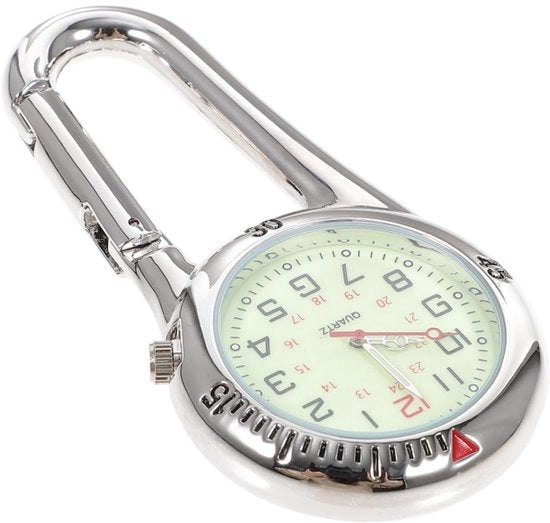 Orologio sportivo con chiusura a molla - Orologio da tasca per arrampicata - Impermeabile - Fluorescente - Orologio da tasca di alta precisione quartz - Disegno leggero
