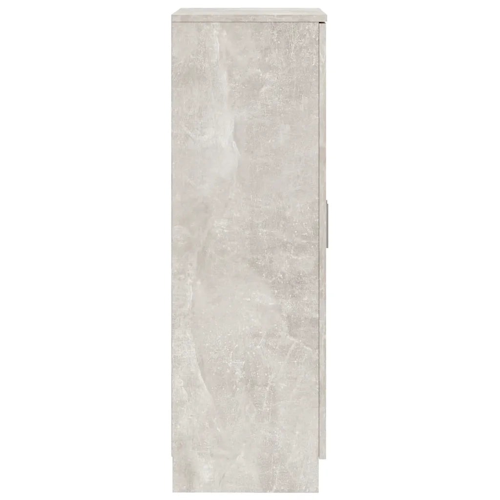 Scarpiera Grigio Cemento 55x35x108 cm in Legno Multistrato 342666