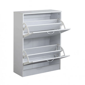 Scarpiera Sally 60x24x80 h cm in Legno Bianca