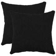Federa 2 pcs HEERLEN Nero 35 x 35 cm Bouclé 908105