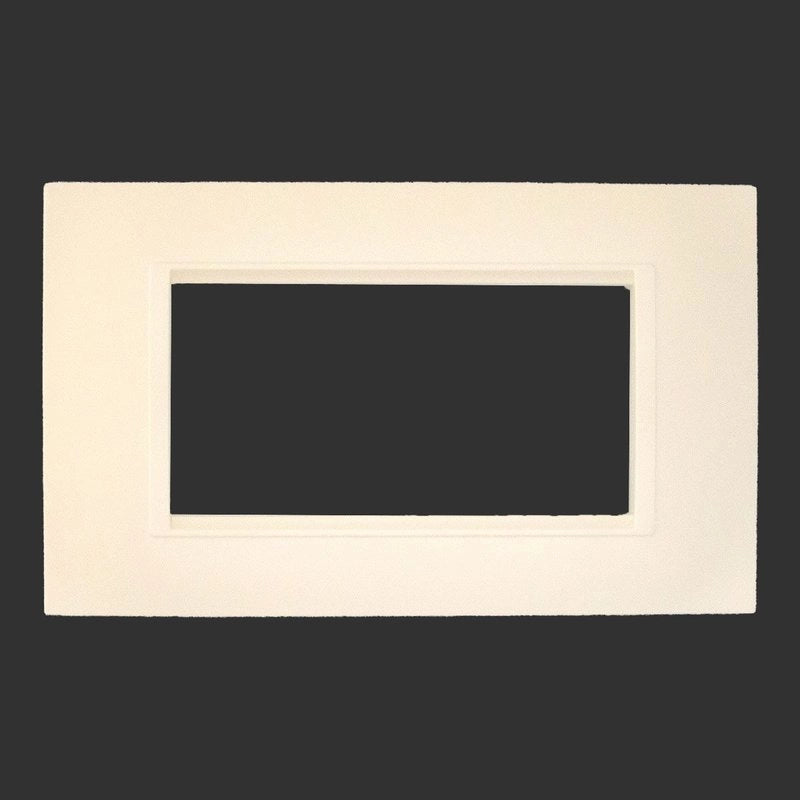 Placca Plastica Quadrata Serie Space 4P Colore Sabbia Compatibile Con Bticino Living Light