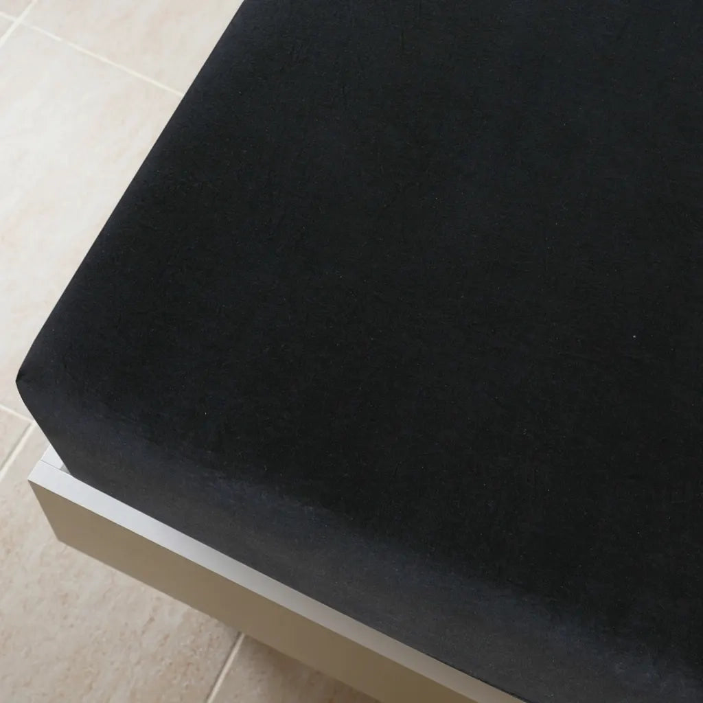 Lenzuola con Angoli Jersey 2pz Nero 90x200 cm Cotone cod mxl 71583
