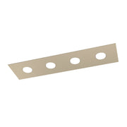 Toplight Plafoniera da soffitto rettangolare 4 luci Area con attacco GX53, struttura colore sabbia, design moderno 80x20x3cm