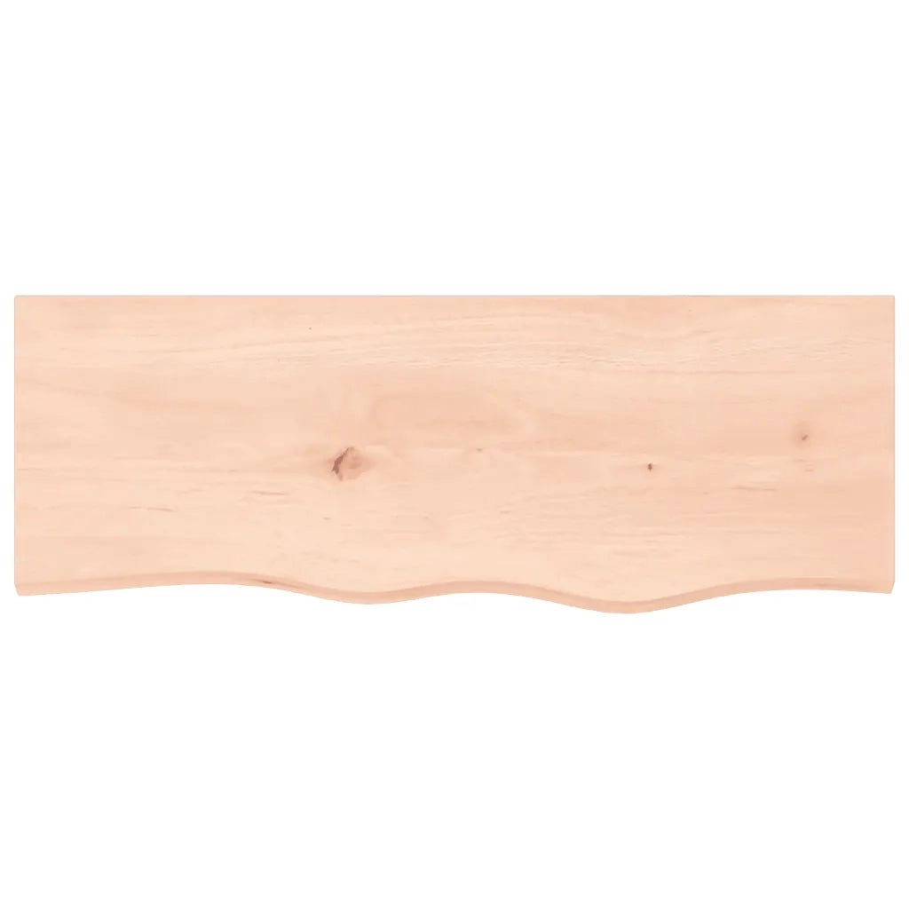 Ripiano a Parete 80x30x(2-4) cm Massello Rovere Non Trattato