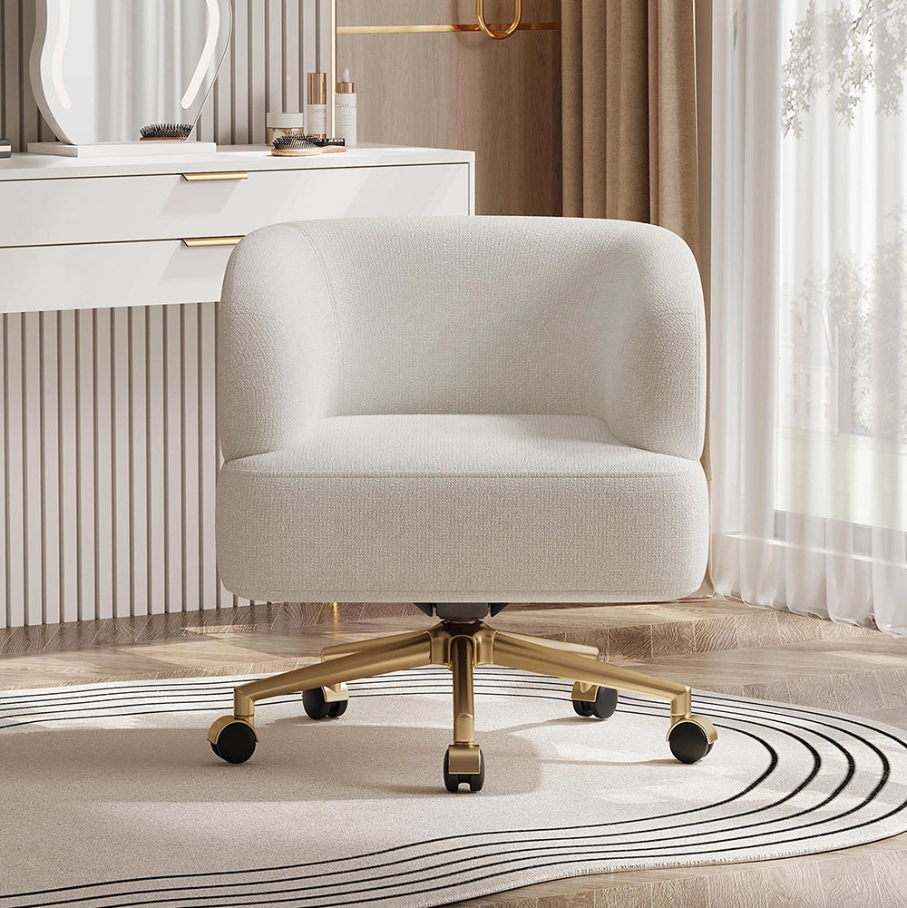 Sedia girevole design moderno - Xylo - L71¡ÁP60¡ÁH71 cm - Beige - 5 rotelle, rotazione 360¡ã