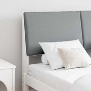 Testiera imbottita Grigio chiaro 150 cm Pino massello 879283