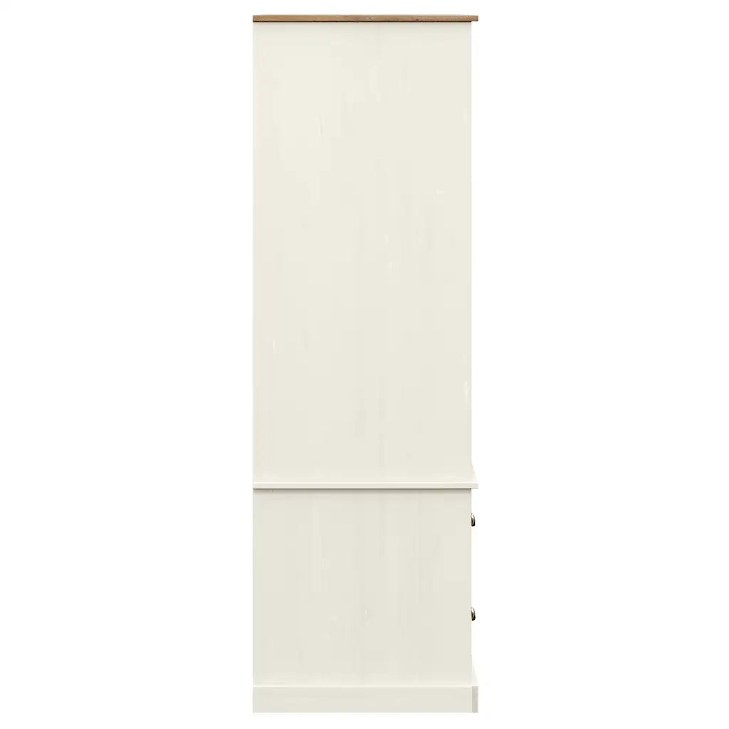 Armadio VIGO 90x55x170 cm in Legno Massello di Pino Bianco