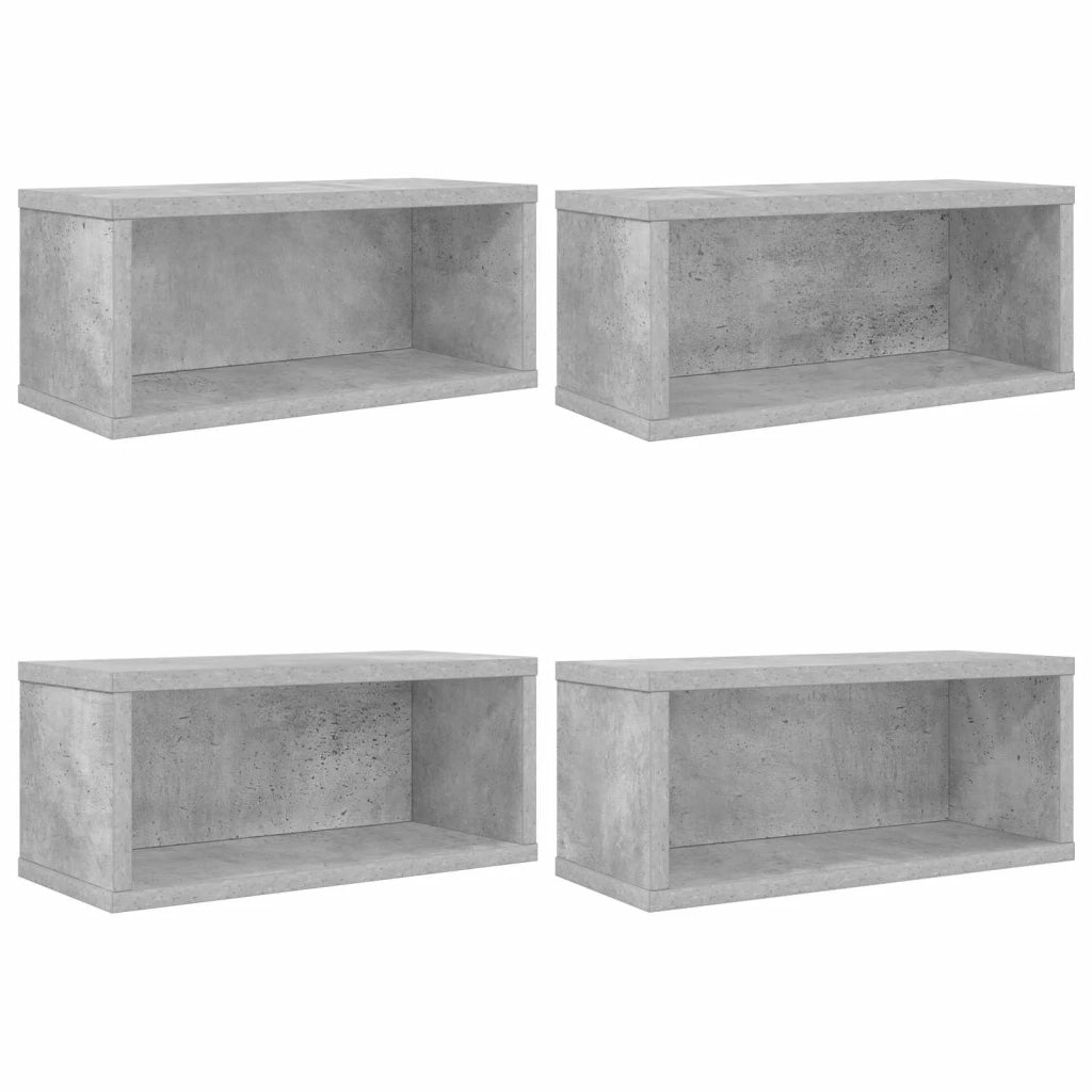 Rack per Stoccaggio CD 4 pz Grigio Cemento 40 x 17 x 17 cm 8012717
