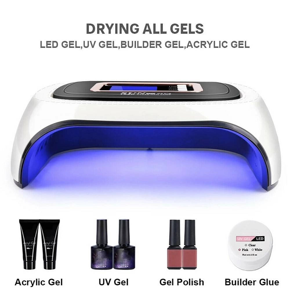 Trade Shop - Lampada Unghie Uv Led Fornetto Unghie Nail Art Nail Lamp 108w 42 Led Sun H6 Plus -