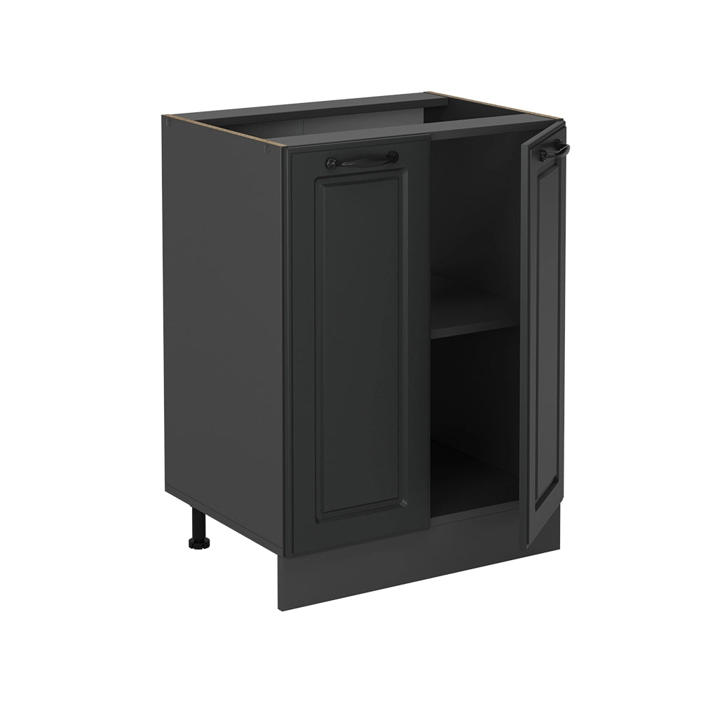 Mobiletto base cucina R-Line Antracite rustico/Antracite 60 cm senza piano di lavoro Vicco