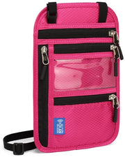 Portafoglio da viaggio con protezione RFID, portamonete acqua resistente, portadocumenti da viaggio, contenitore per ID, tasca di stoccaggio con cinturino regolabile, dimensioni 15x0,5x24cm