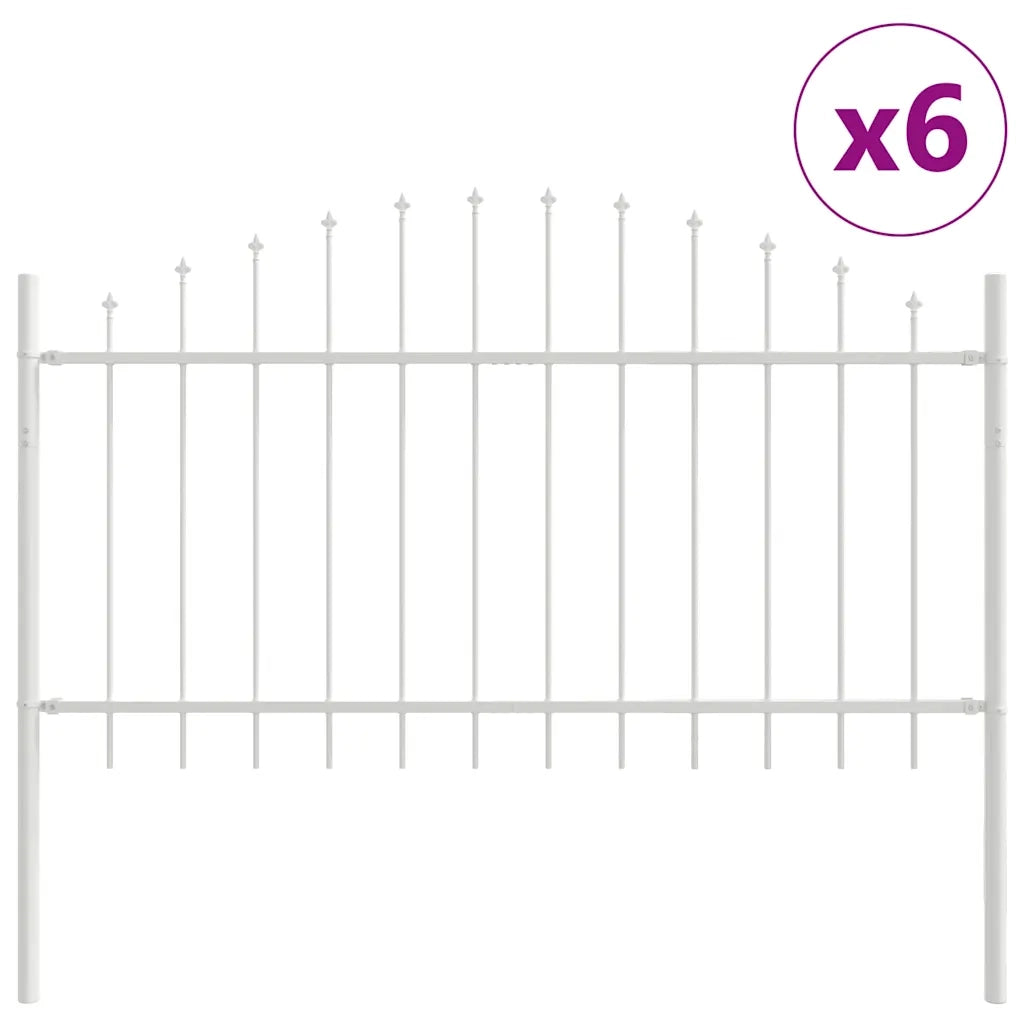 Recinzione per Giardino 6 pcs Bianco 170 x 140 cm 3360161