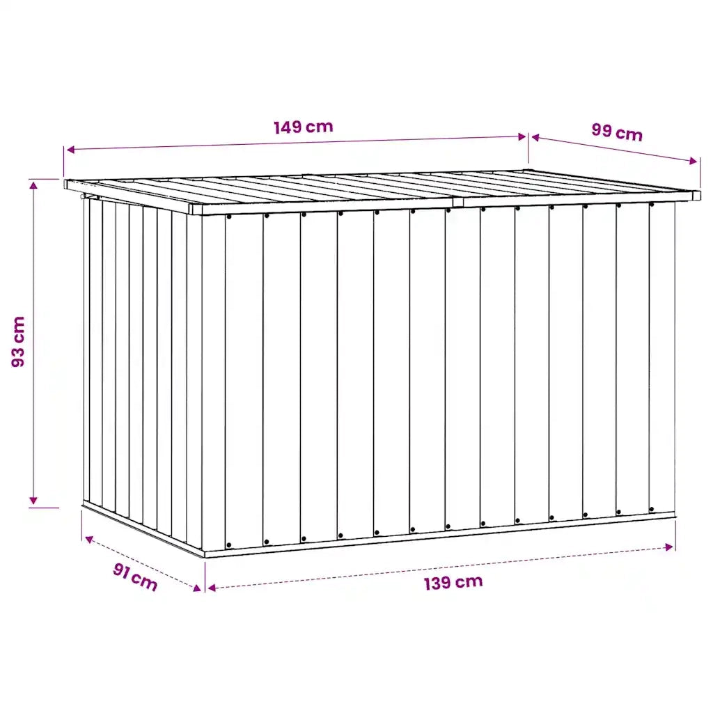 Baule da Giardino Grigio 149x99x93 cm CFW6368550