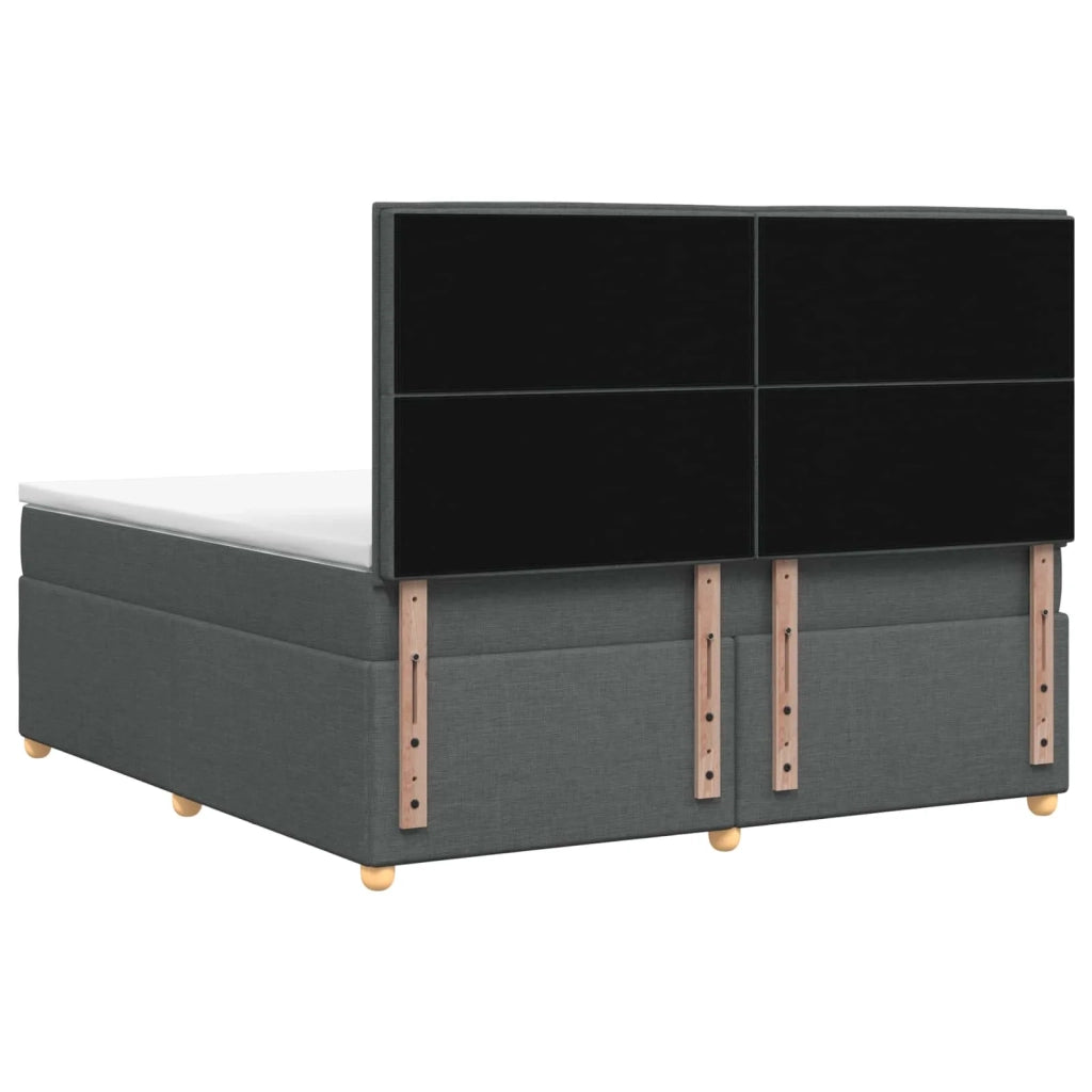 Letto box spring con materasso Grigio Scuro 140 x 190 cm 3455351