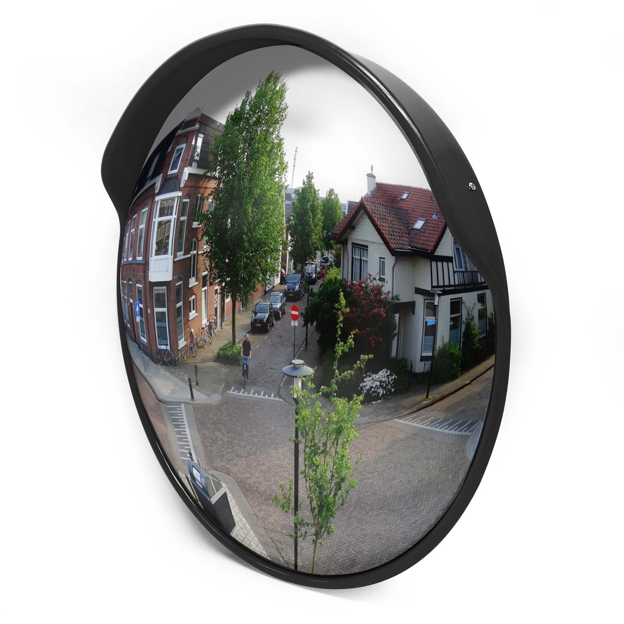 Verkehrsspiegel 60 cm konvex u. Schutzhaube Schwarz