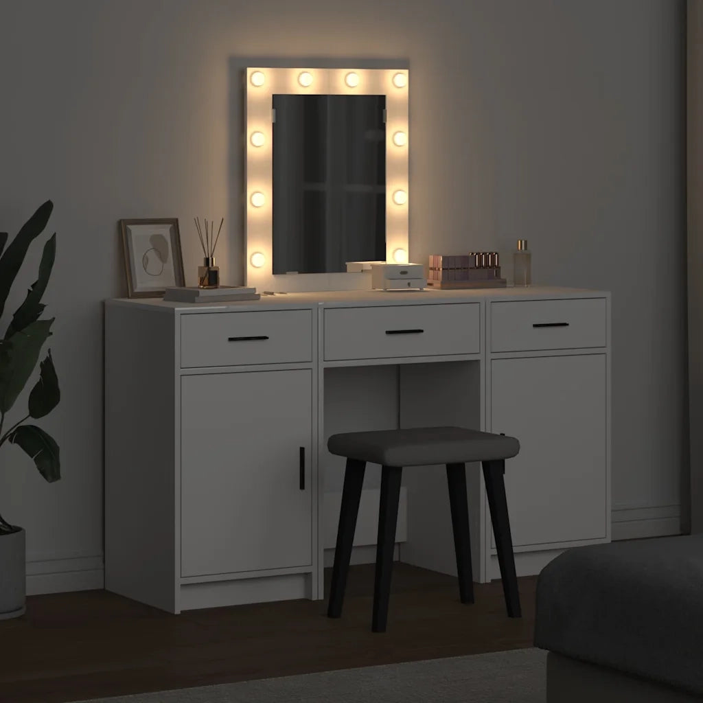 Toeletta | Tavolo da Trucco Bianco 50 x 41 x 135 cm Legno multistrato