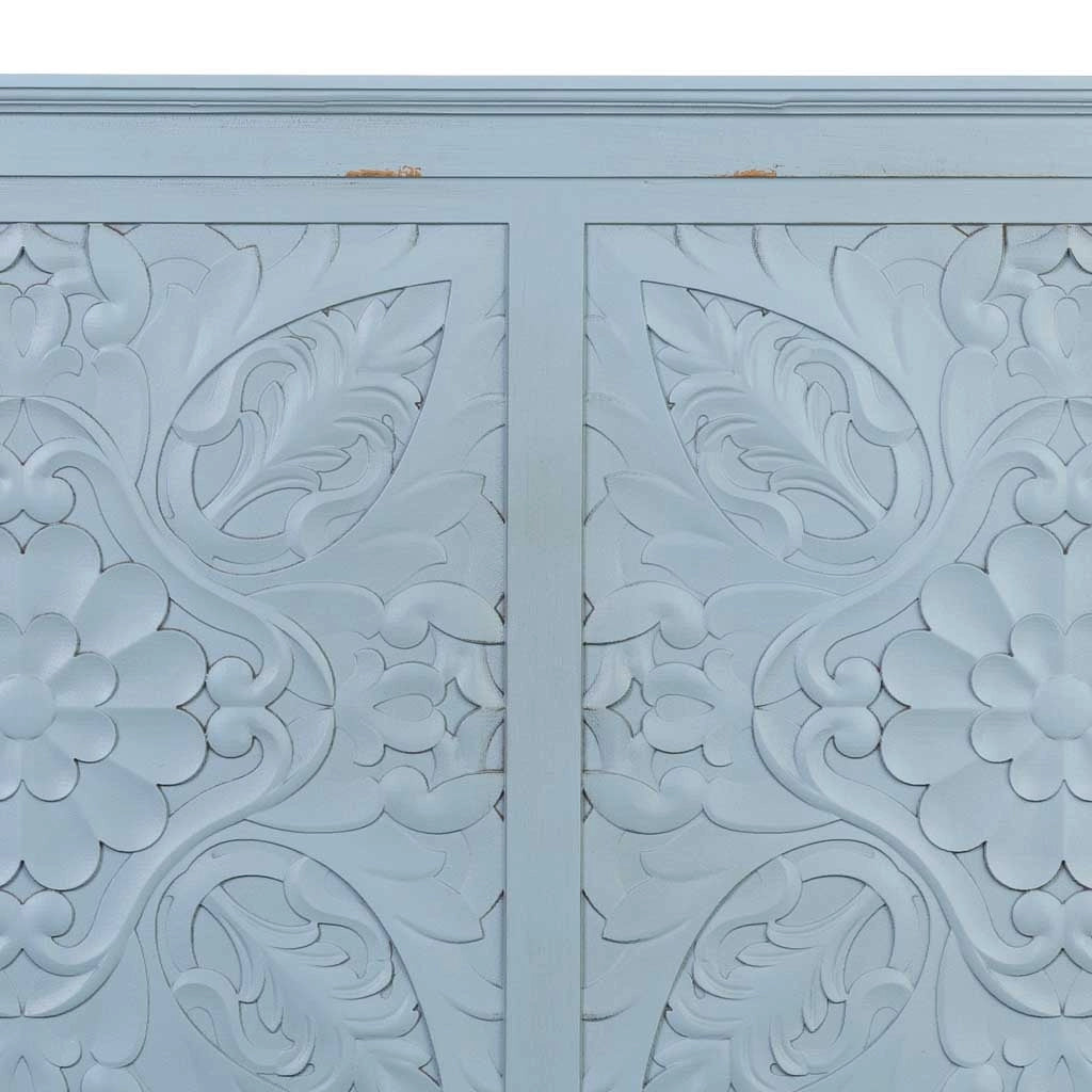 Testiera in legno blu 150x7x130h cm