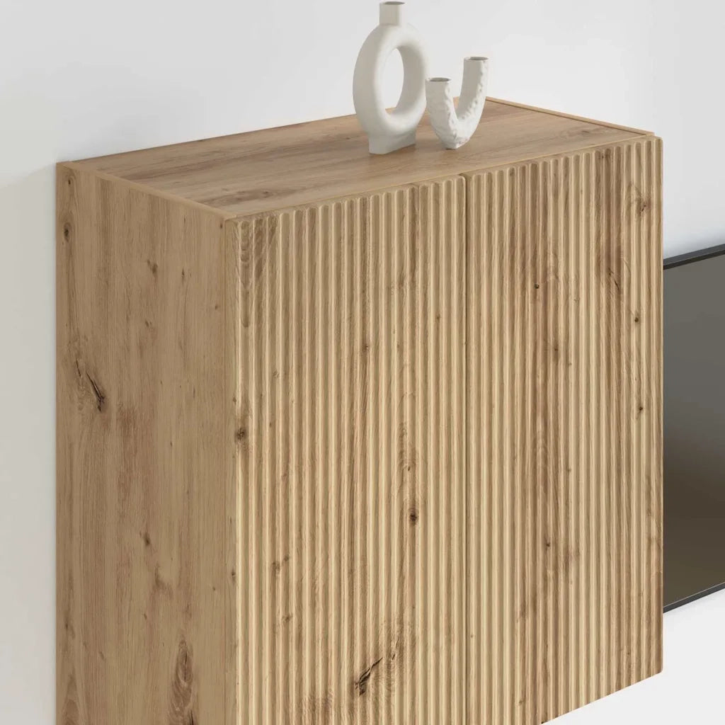 Mobile TV da parete Rovere artigianale 59,5 x 31 x 60 cm