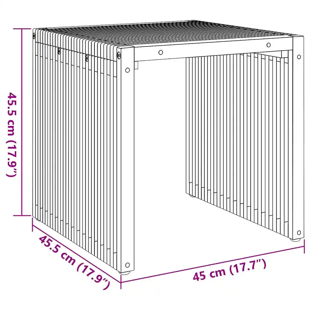 Tavolo Laterale da Giardino Marrone 45 x 42,5 x 45 cm 42006352