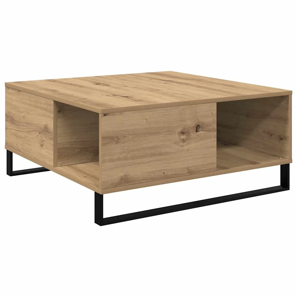 Tavolino da salotto Rovere artigianale 80 x 80 x 36,5 cm