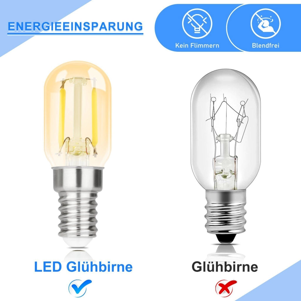 ZMH confezione da 2 E14 LED bianco freddo T22 vintage 2W retro 6000K lampada a risparmio energetico E14 non dimmerabile
