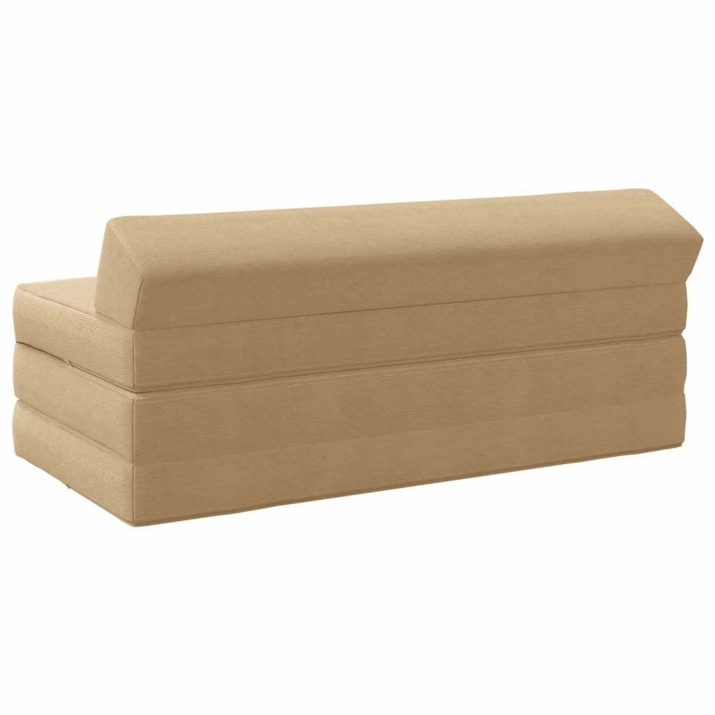 Divano Letto Pieghevole Verde Grigio 120 x 60 x 49 cm Tessuto