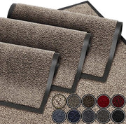 Mat di Porta in Beige e Grigio 40x60 cm | Mat di Porta Antiscivolo e Antislip, Impermeabile, Lavabile e Duraturo, Cattura Sporcizia | Mat di Porta per Porta d'Entrata, Hall, Cucina, Camera da Letto e Soggiorno