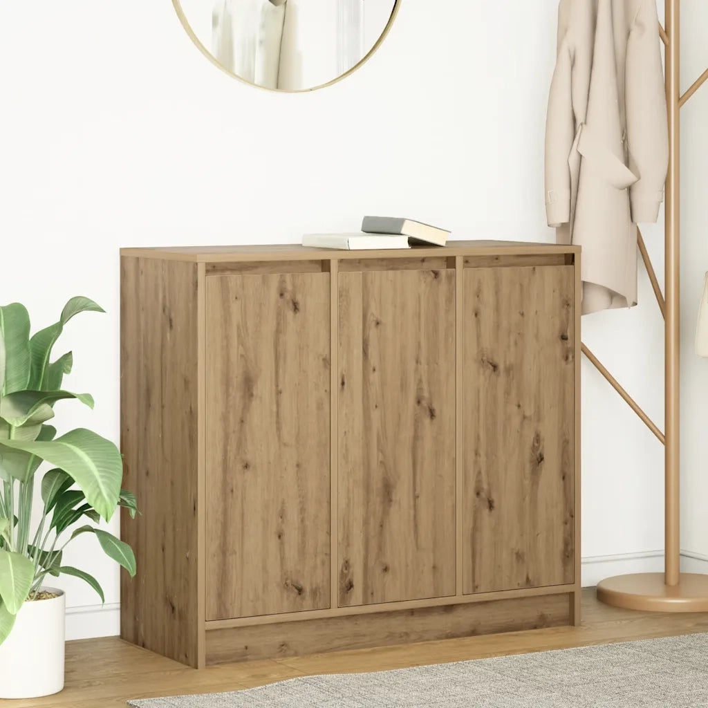 Credenza Rovere Artigianale 85x34x76 cm in Legno Multistrato 861633