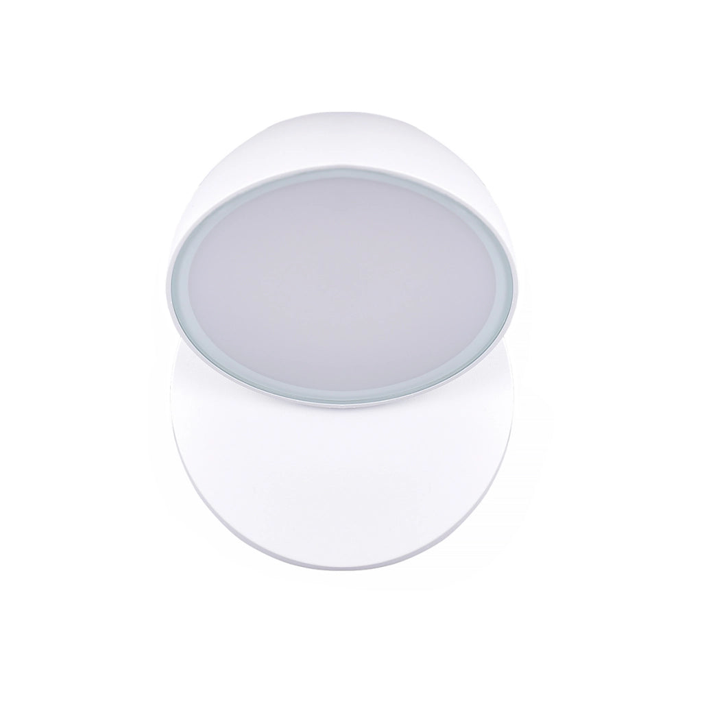 APPLIQUE LED DA ESTERNO 12W CON CCT SWITCH LAMPADA DA PARETE ORIENTABILE IP54 - 3 TEMPERATURE DI COLORE DESIGN MODERNO IN ALLUMINIO BIANCO