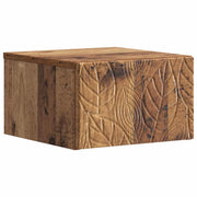 Set di 2 Comodini | Armadio da Notte | Mobiletto da notte a muro Legno antico 49 x 34,5 x 20 cm