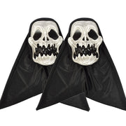 MASCHERA 2 PZ PER HALLOWEEN CARN FRANKIE CON FACCIA DA TESCHIO E TELO DI COPERTURA DA PAURA