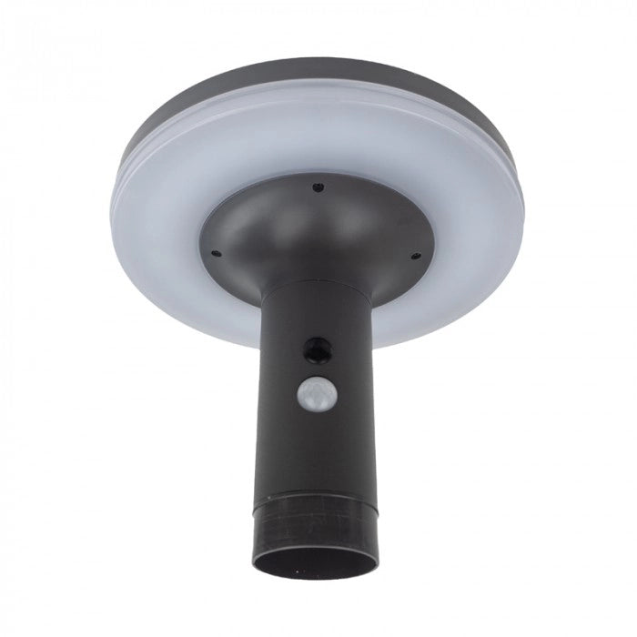 Paletto solare da giardino LED 10W con sensori grigio Ecolight