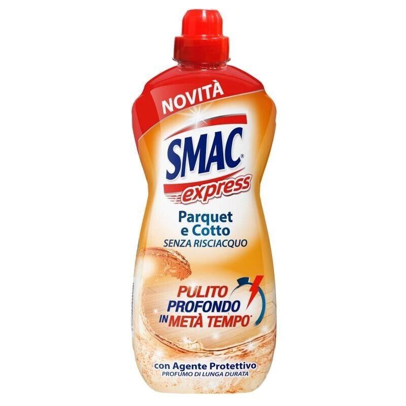 SMAC EXPRESS PAVIMENTI IN COTTO E PARQUET SENZA RISCIAQUO PULITO PROFONDO IN META' TEMPO 1 LT