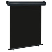 Tenda da sole laterale retrattile/schermo protettivo per patio giardino terrazza balcone 140 x 250 cm nero 02_0007015