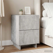 Armadio da Notte Grigio Cemento 33,5 x 34,5 x 50 cm 8011393