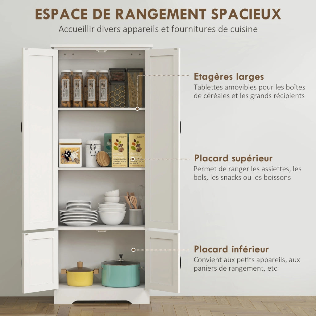 Armadio da cucina ¨C zephmum ¨C bianco 2 ante 3 ripiani