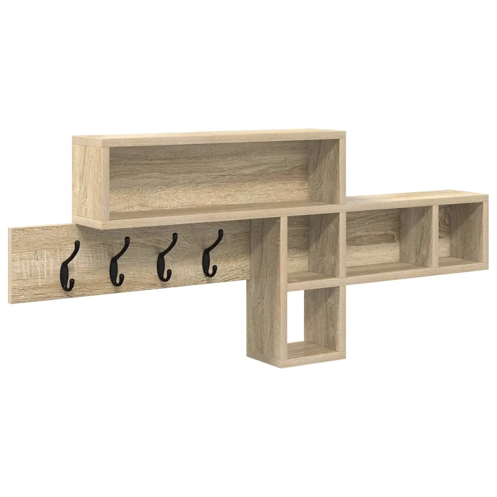Appendiabiti a muro Rovere Sonoma 100 x 12 x 43,5 cm 874413
