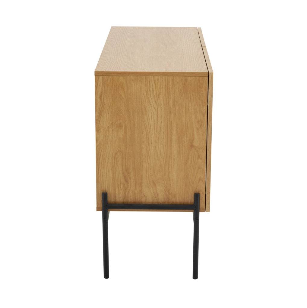 Credenza 100x40x75 cm con ripiano regolabile in truciolare naturale