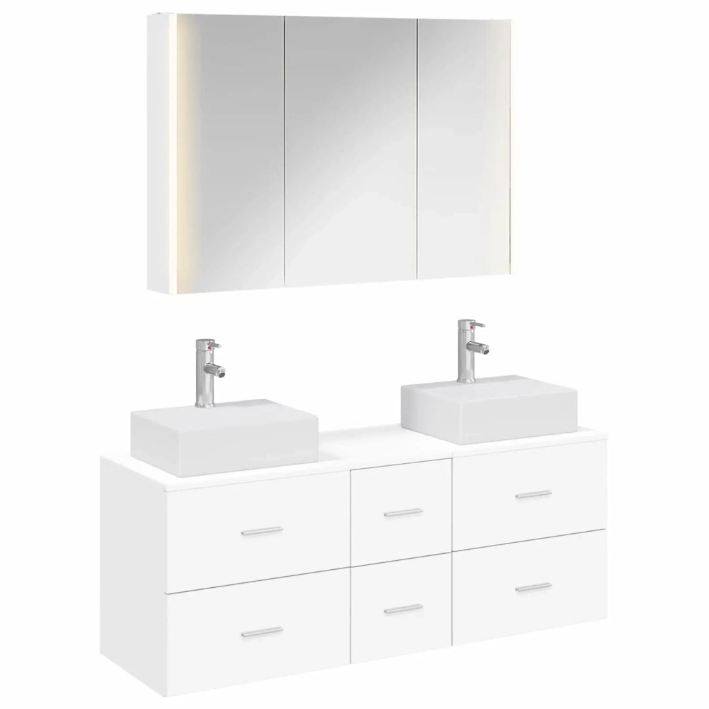 Set di mobili per il bagno 4 pcs Bianco 3406823