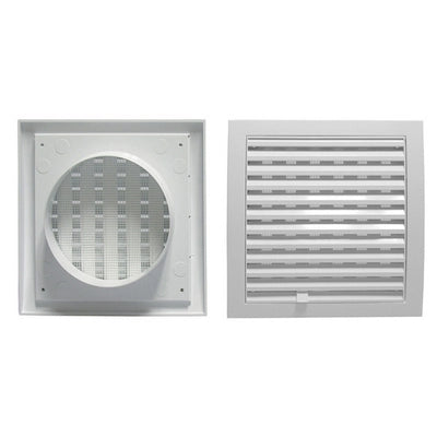 GRIGLIA DI AERAZIONE QUADRATE CON IMBOCCO TONDO- Diam.125- DK- pezzi 1
